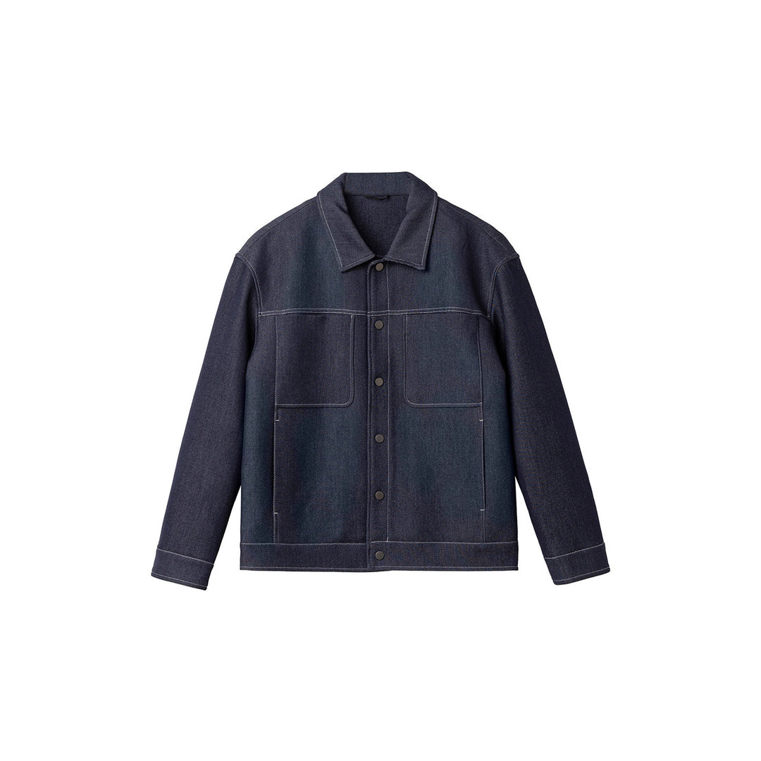 Herren lässige Denim-Jacke mit klassischem Schnitt und praktischen Taschen Echoarchiv