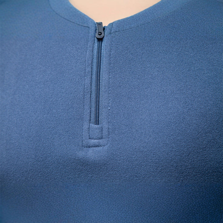 Herren funktionaler Sweatshirt mit hohem Kragen und kurzem Reißverschluss Echoarchiv
