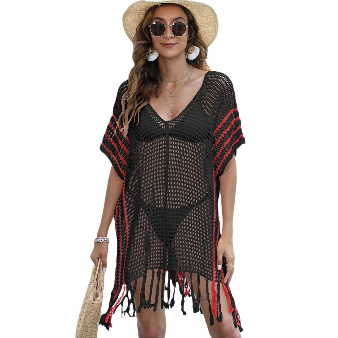 Damen luftiger Strandsarong mit fransigen Details Echo Archiv
