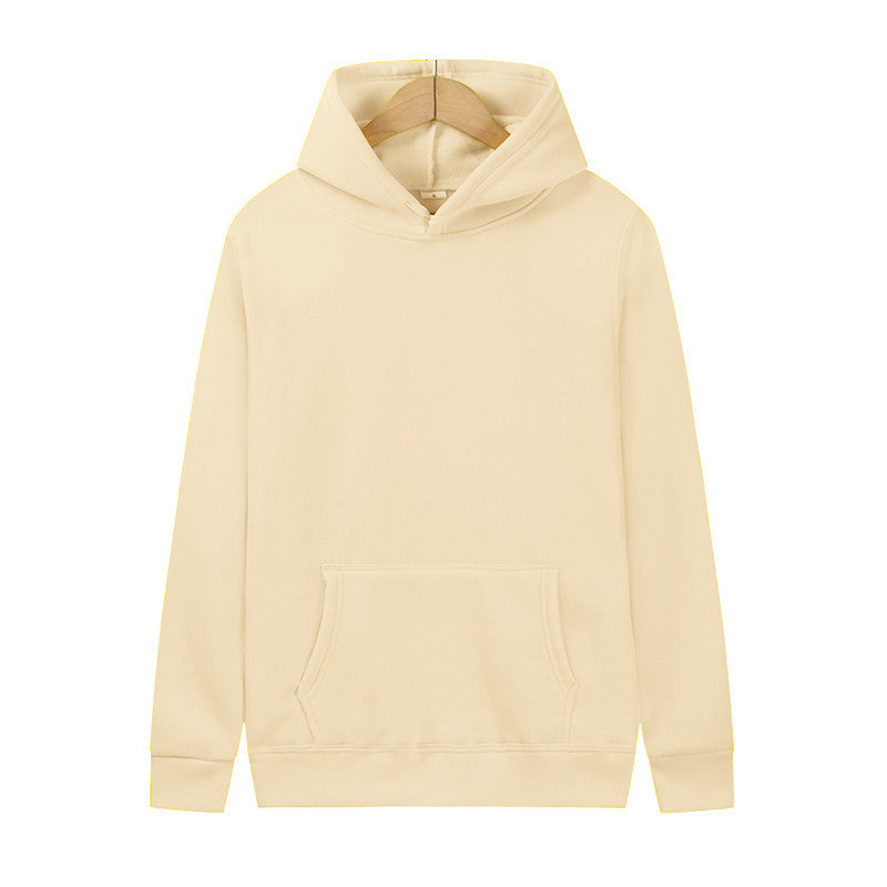 Unisex minimalistischer Kapuzenpullover ohne Reißverschluss mit innen angerautem French-Terry und integrierter Kängurutasche Echo Archiv