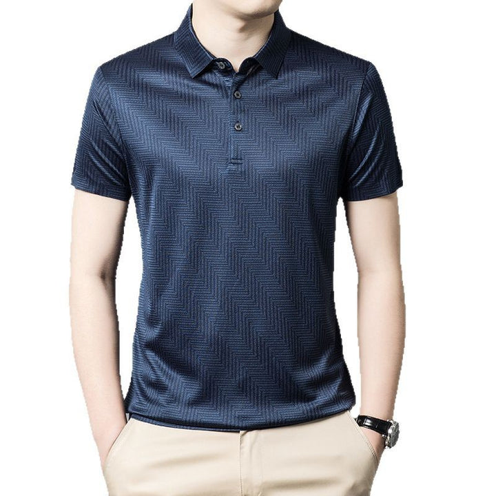 Herren Polohemd mit eleganter Struktur Echoarchiv