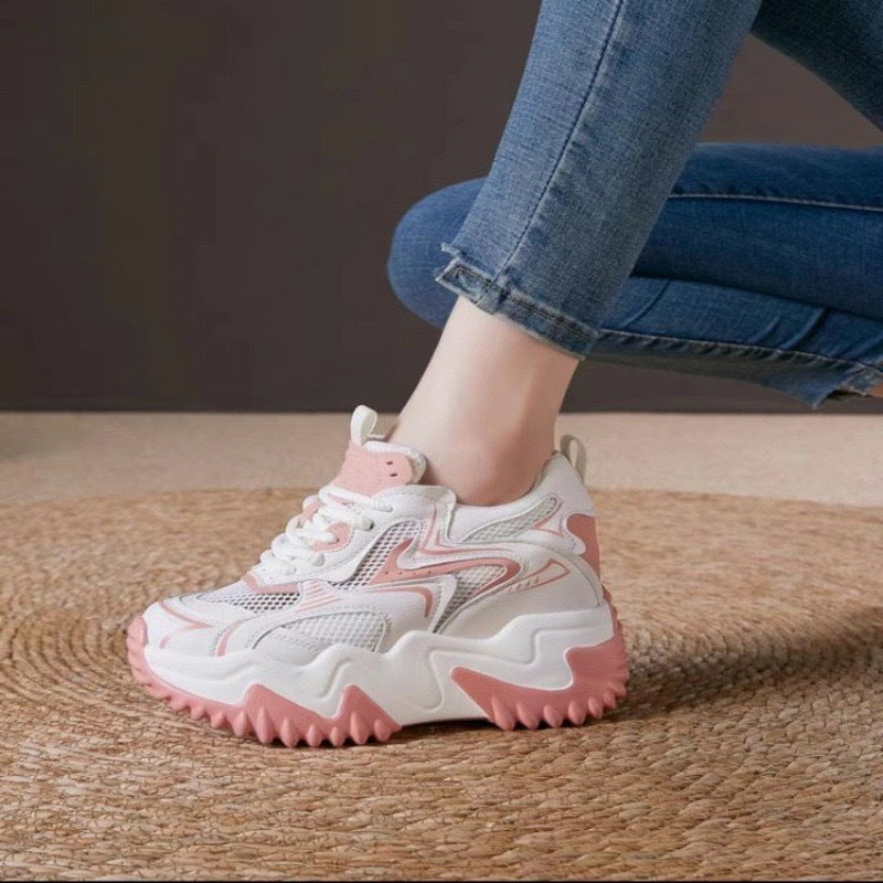 Damen Chunky Sneakers mit luftiger Mesh-Oberfläche und dämpfendem Komfort Echo Archiv