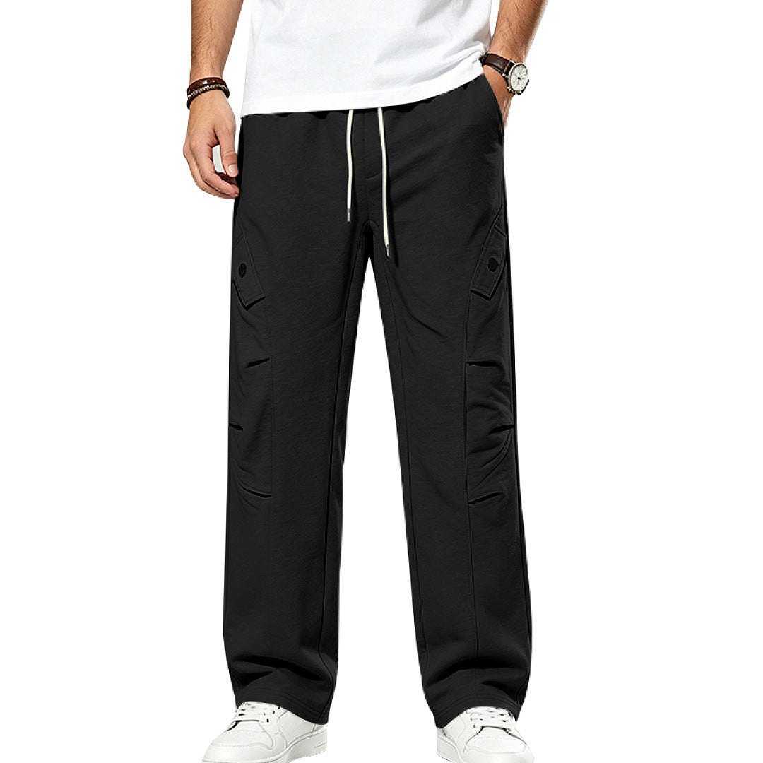 Herren Lässige Cargo-Jogginghose mit Kordelzug und Cut-Out-Details – Bravaro