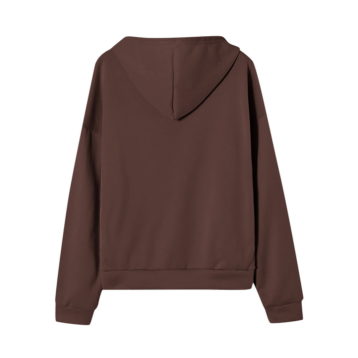 Damen extrabreite Zip-Kapuzenjacke mit weichem Fleecefutter, Kängurutaschen und gerippten Bündchen – Célinea