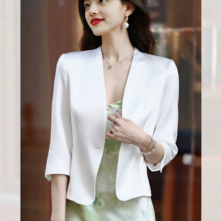 Damen Edler Blazer mit drei Viertelärmeln Echoarchiv