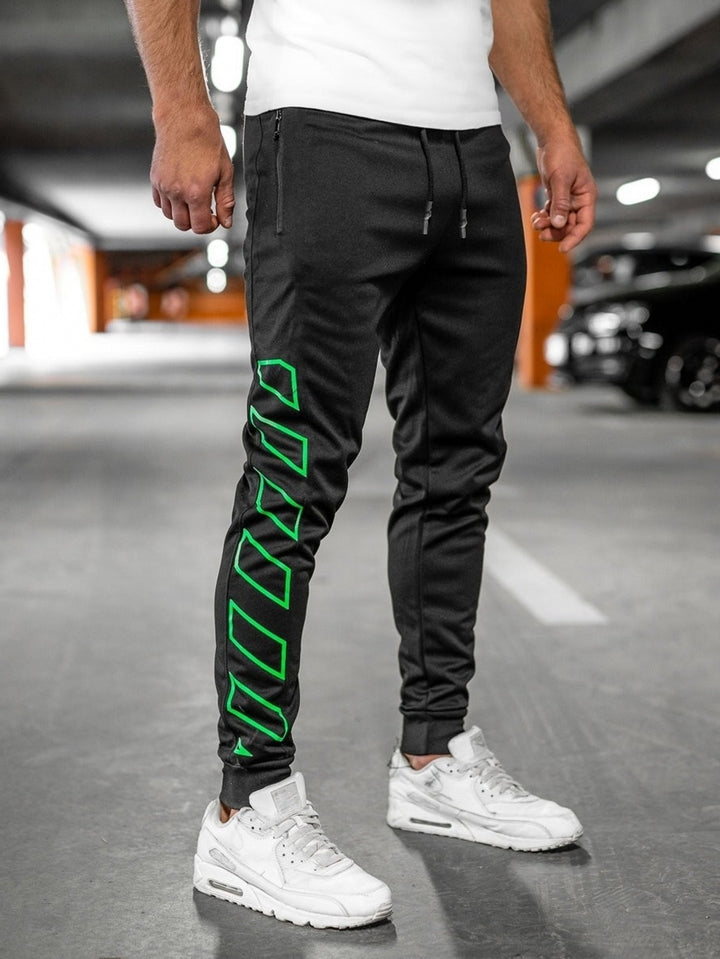 Herren Sportliche Slim-Fit Jogginghose mit seitlichem Reißverschluss Echoarchiv