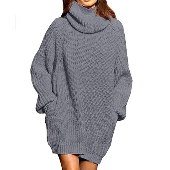 Damen Oversized Strickpullover mit hohem Kragen Echoarchiv