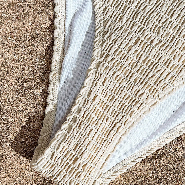 Damen Hoch tailliertes Bikinihöschen mit elegantem Rüschendesign Echo Archiv