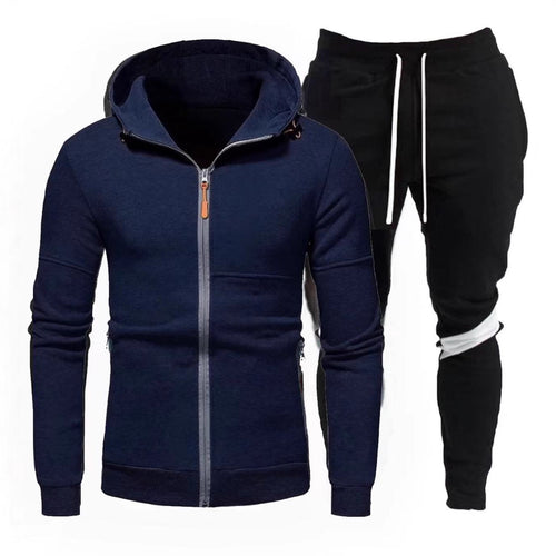 Herren sportliche Kapuzenjacke mit praktischem Reißverschluss und Jogginghose Echoarchiv