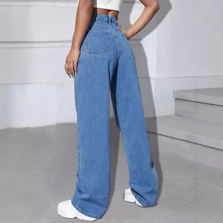 Damen Weite Jeanshose mit Schmetterlings-Print Echo Archiv