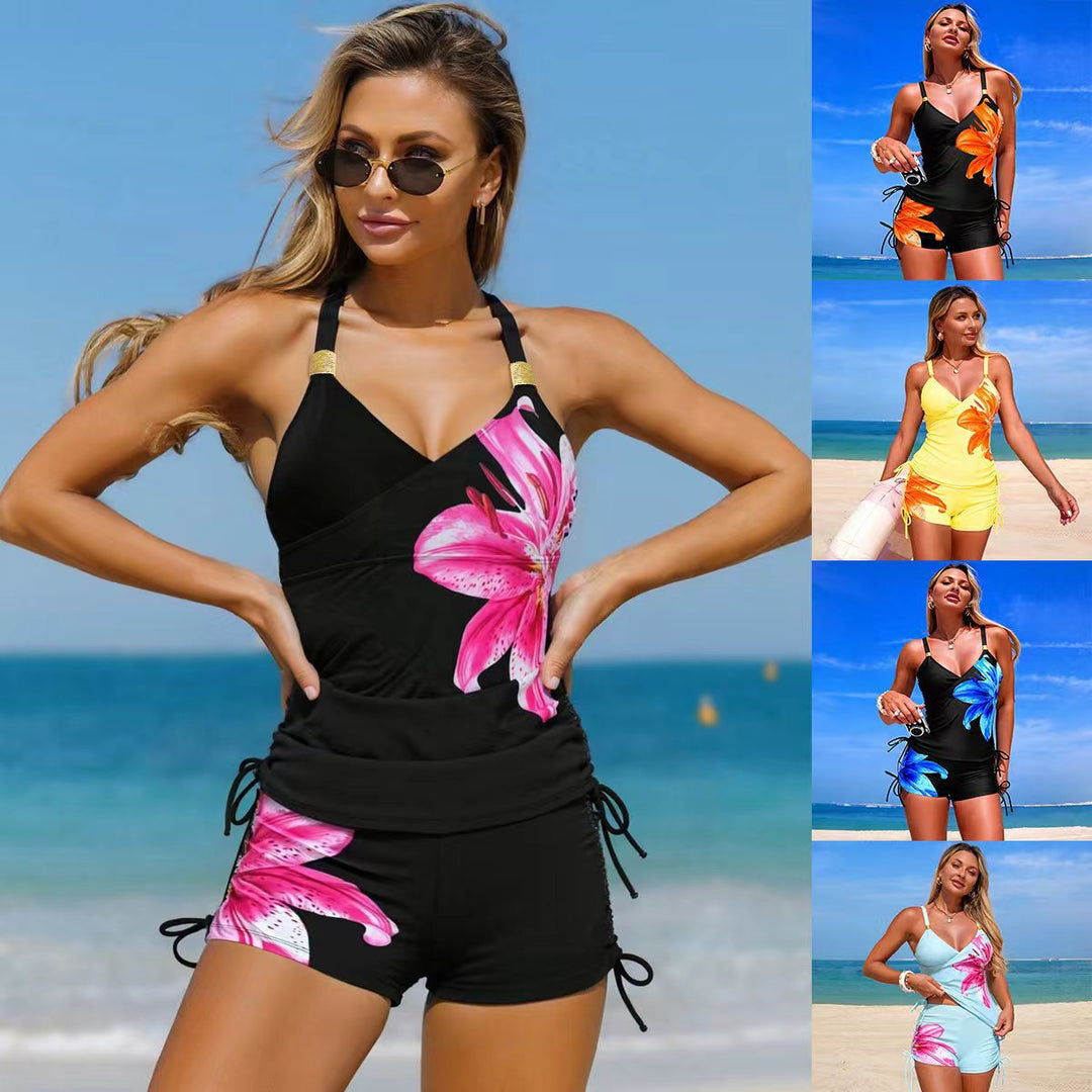 Damen Modischer Tankini mit floralen Applikationen Echo Archiv