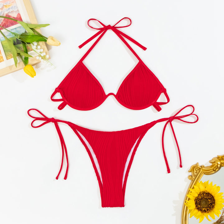 Damen Triangel-Bikini mit Rippendesign Echo Archiv