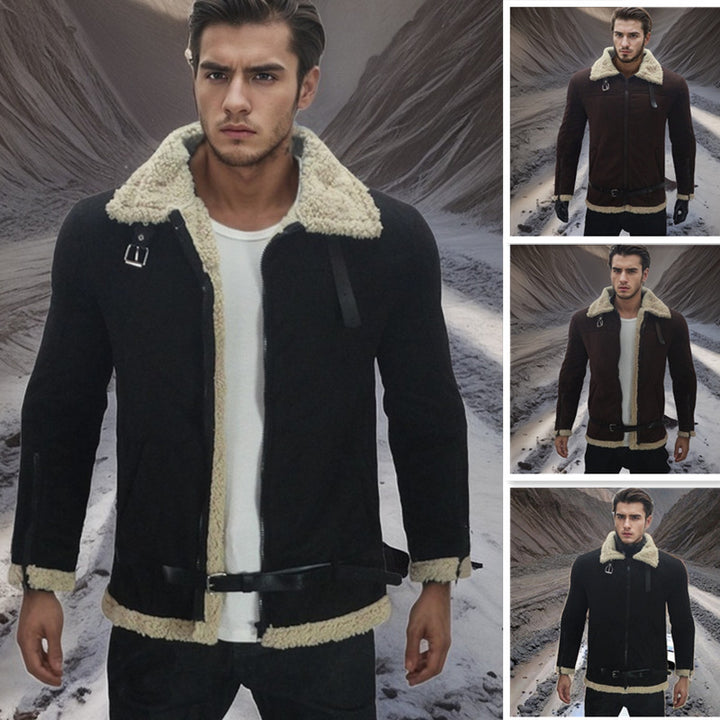 Herren luxuriöse Lammfelljacke Echoarchiv