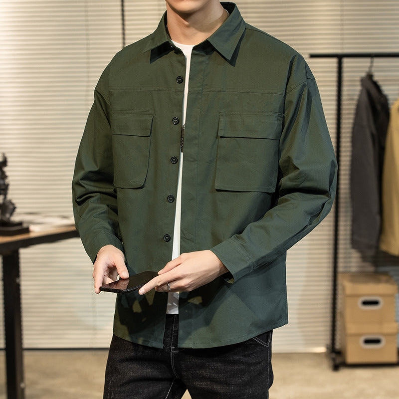 Herren robuste Utility-Hemdjacke mit praktischen Brusttaschen Echoarchiv