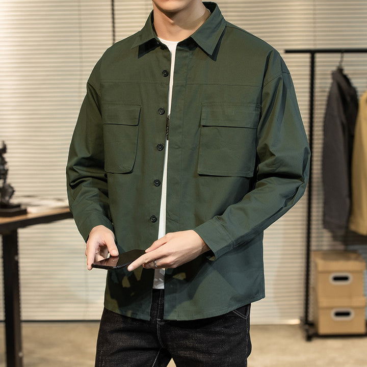 Herren robuste Utility-Hemdjacke mit praktischen Brusttaschen Echoarchiv