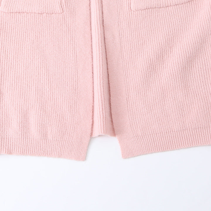 Damen Langer Oversize Strickcardigan mit aufgesetzten Taschen Echoarchiv