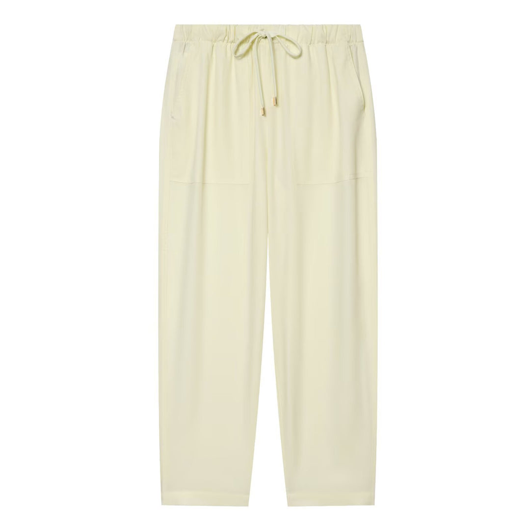 Damen Leichte Relaxed-Cropped-Loungehose mit Gummibund und Eingrifftaschen Echo Archiv