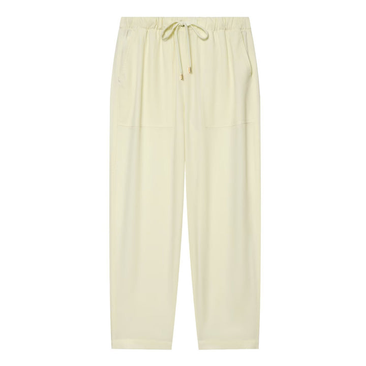 Damen Leichte Relaxed-Cropped-Loungehose mit Gummibund und Eingrifftaschen Echo Archiv