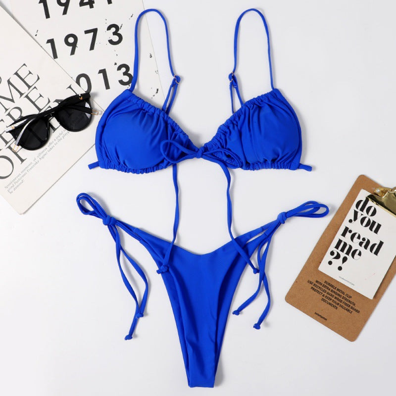 Damen Bikini-Set mit ajustierbaren Bindebändern und modischem Leopardenmuster Echo Archiv