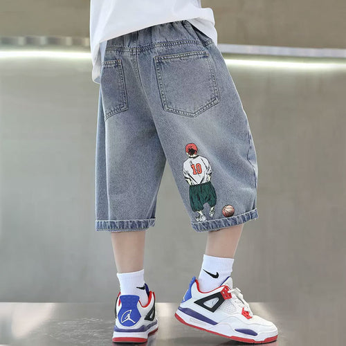 Jungen Basketball Shorts mit coolem Comic-Print Echo Archiv