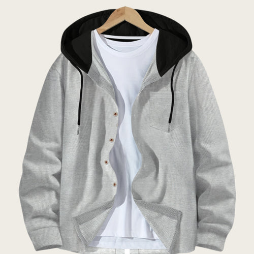 Herren leichte Jacke mit integrierter Kapuze und praktischen Taschen Echoarchiv