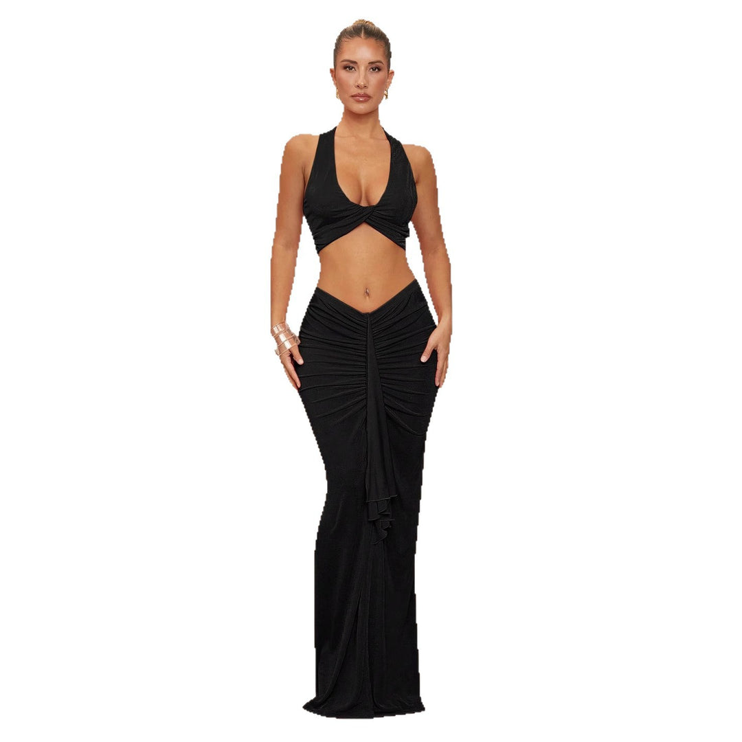 Damen Elegantes Wickelkleid mit Cut-Outs und fließendem Stoff Echo Archiv