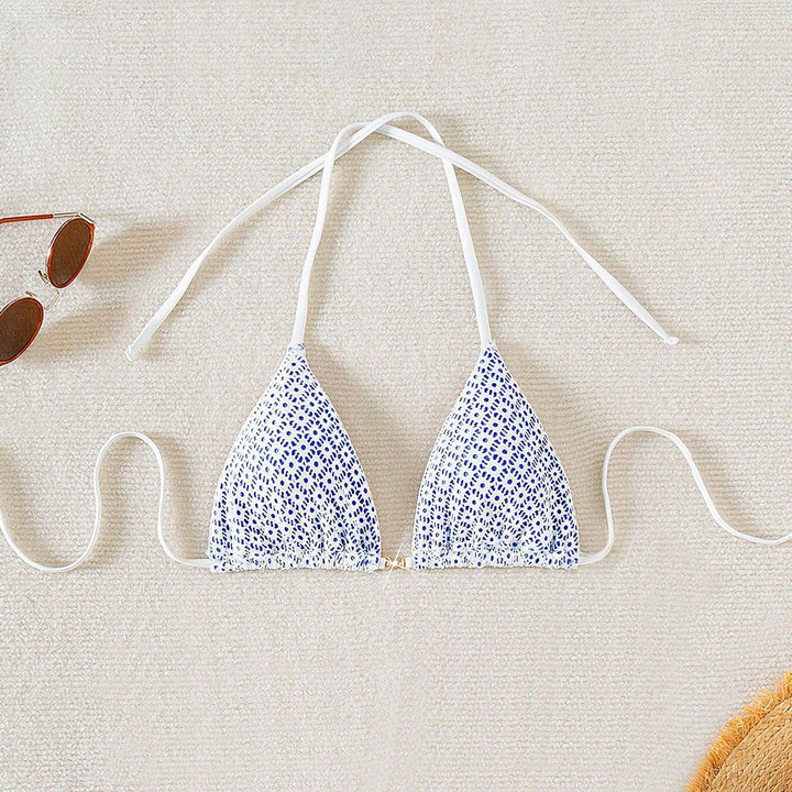 Damen Bikinihose mit seitlichen Bindebändern und floralem Muster Echo Archiv
