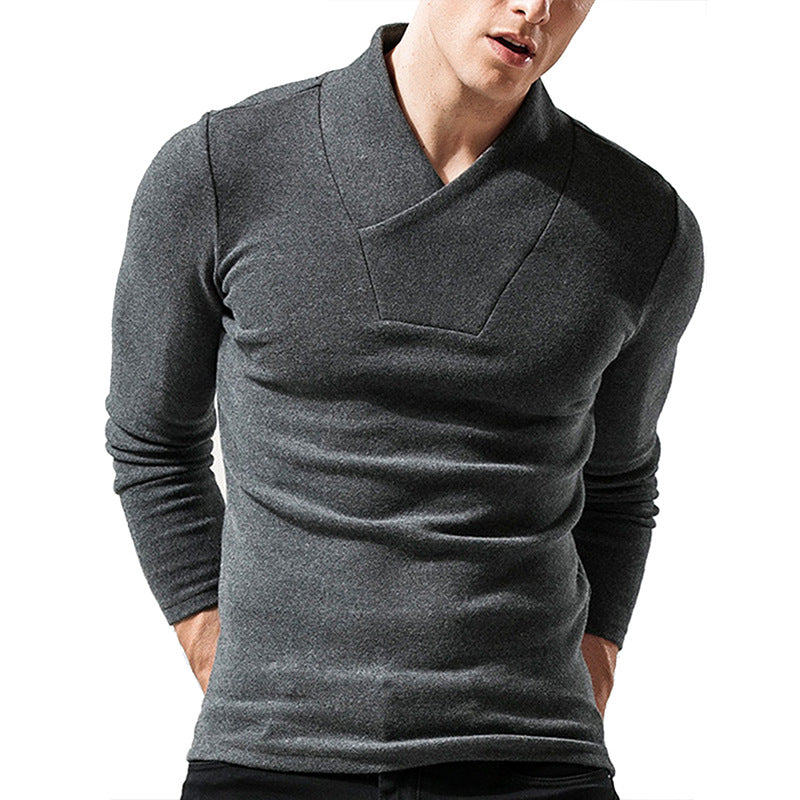 Herren eleganter Stehkragenpullover Echoarchiv