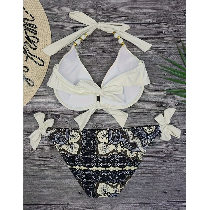 Damen Triangel-Bikini mit verstellbaren Trägern und elegantem Knoten Echo Archiv