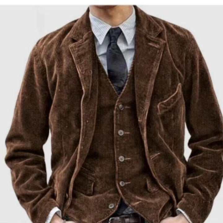 Herren elegante Samtjacke mit klassischem Schnitt Echoarchiv