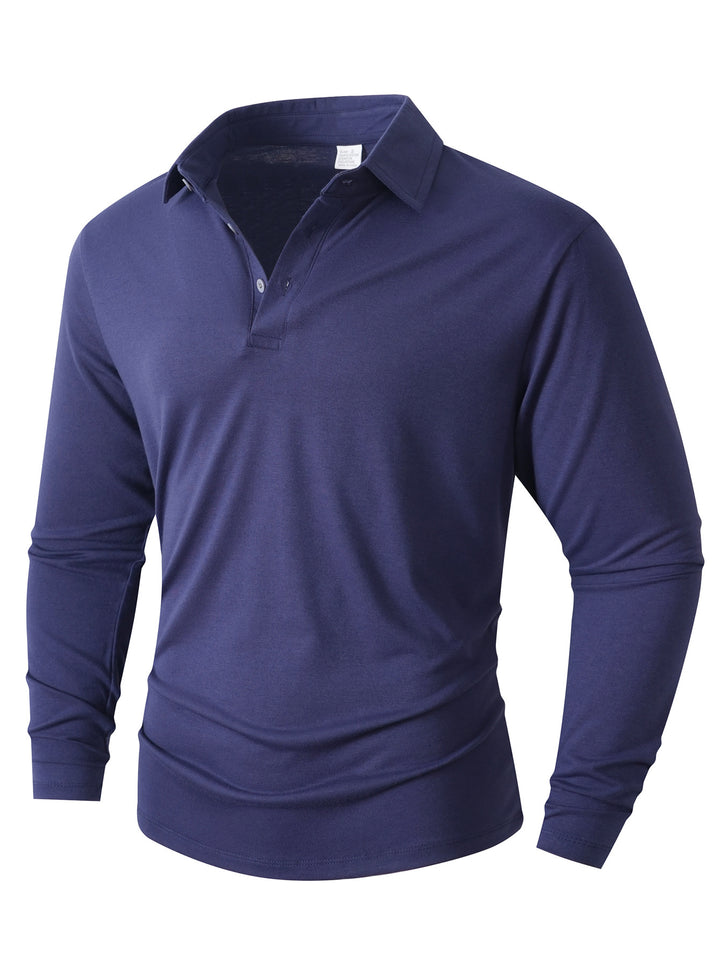 Herren Langarm Poloshirt mit modernem Schnitt Echoarchiv
