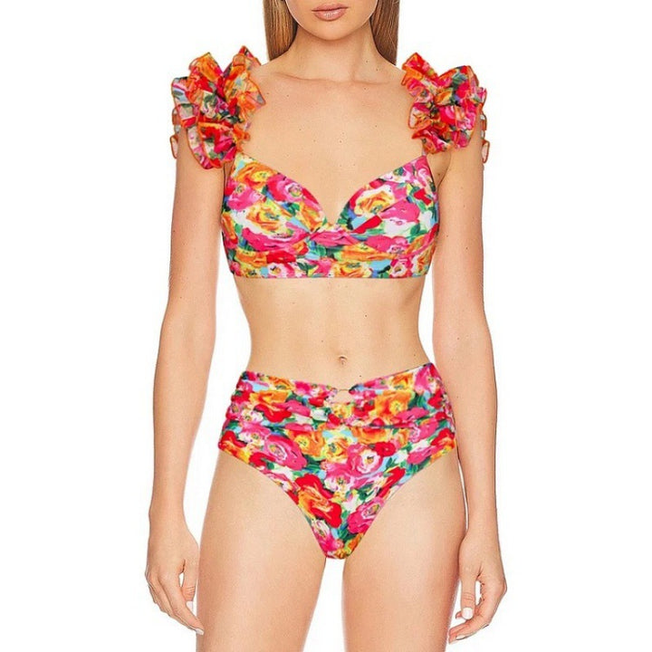 Damen Bikini-Set mit Rüschen und schickem Wickelrock Echo Archiv