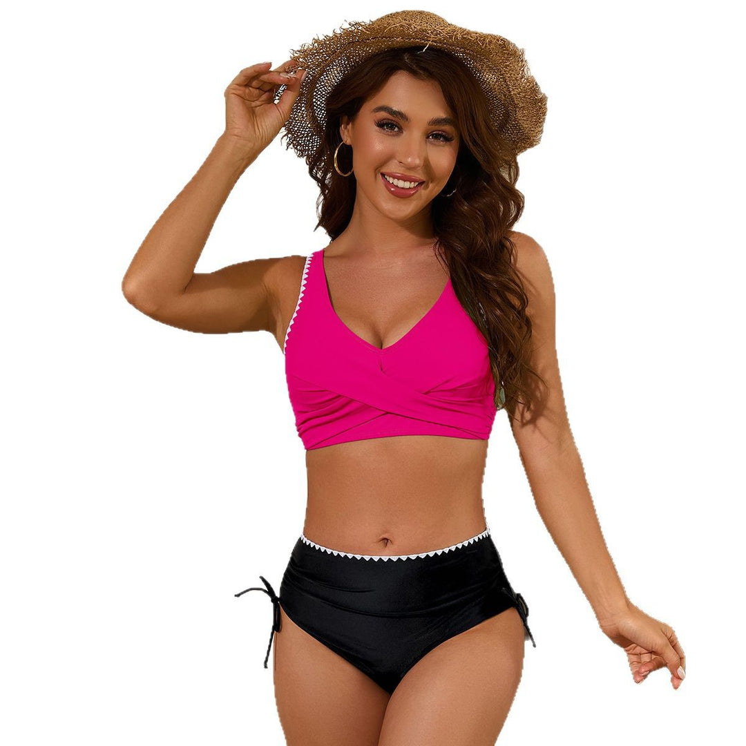 Damen Hochtailliertes Bikini-Set mit eleganter Wickeloptik Echo Archiv