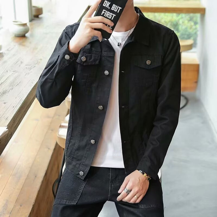 Herren Denim-Jacke mit praktischem Reißverschluss und modischen Details Echoarchiv