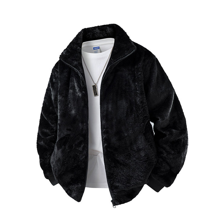 Herren Fleecejacke mit hohem Kragen und elastischem Bund Echo Archiv