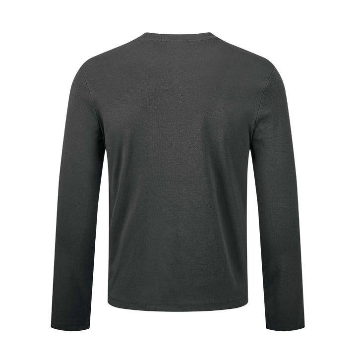 Unisex Feines Langarm-Basicshirt mit Rundhals und schmaler Passform Echoarchiv