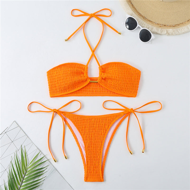 Damen Bandeau-Bikini mit modischem Rüschen-Design und innovativer Schnittführung Echo Archiv