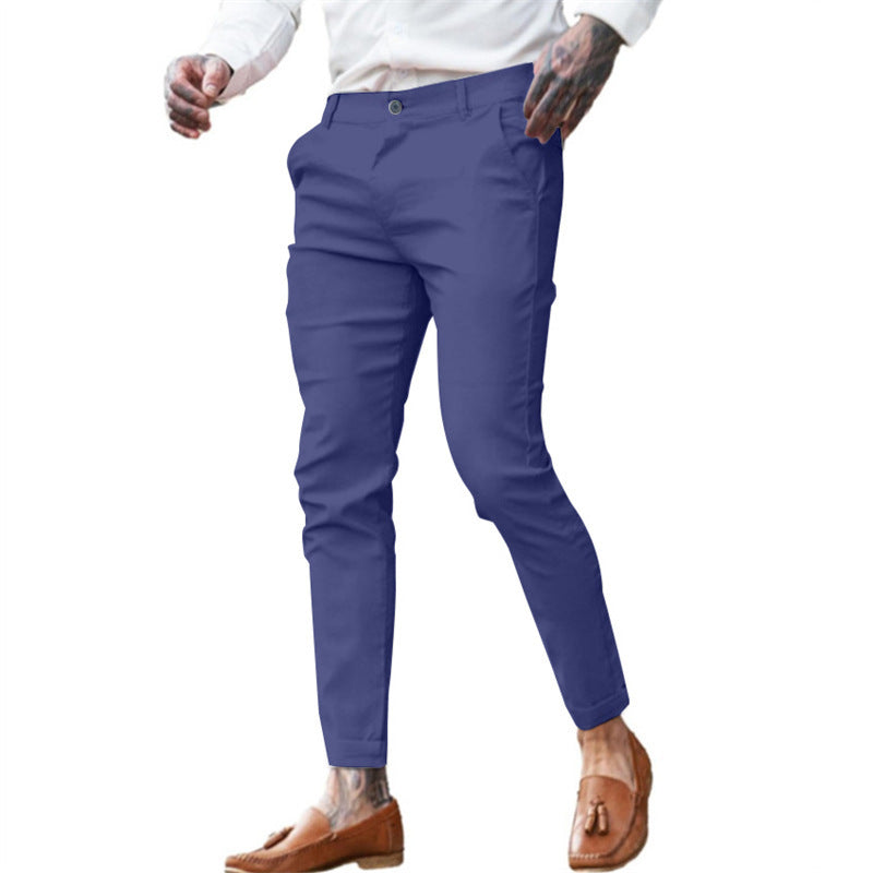 Herren elegante Slim-Fit Businesshose mit elastischem Bund und praktischen Taschen Echoarchiv