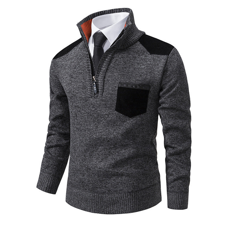 Herren modischer Pullover mit Stehkragen Echoarchiv