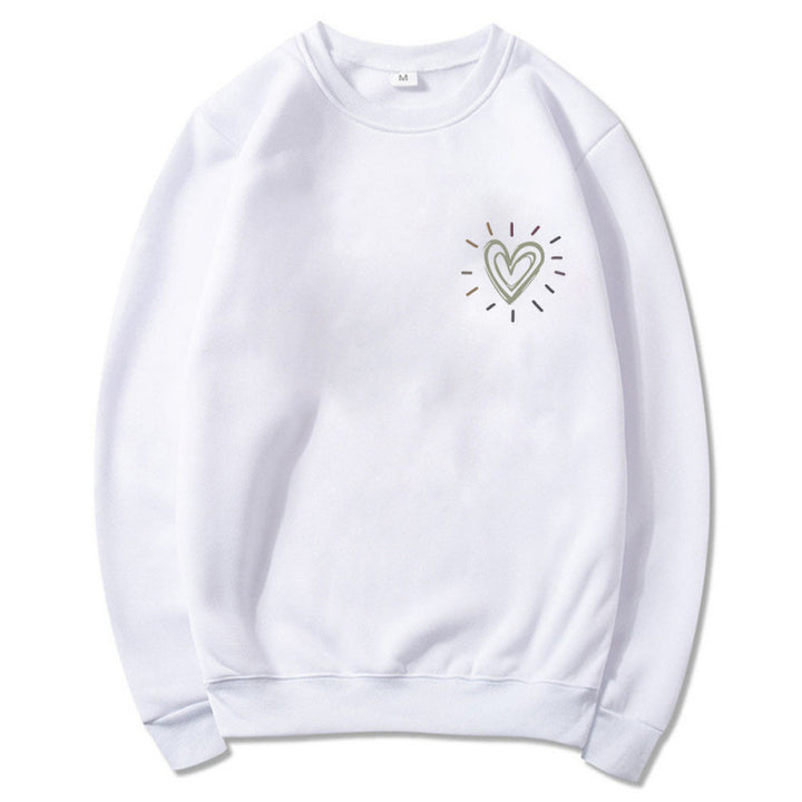 Damen Bequemer Sweatshirt mit Herzmotiv Echoarchiv