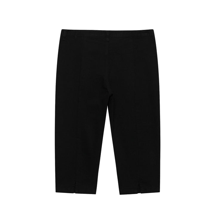 Damen Kurzgeschnittene Slim-Fit knöchellange Stoffhose mit Reißverschlusstaschen Echo Archiv