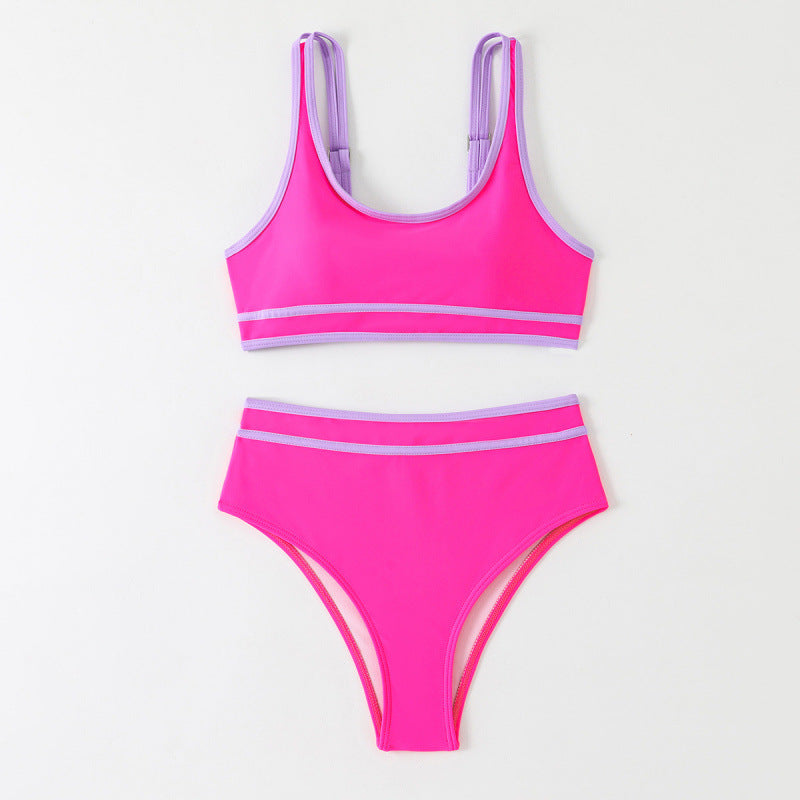 Damen Hochgeschnittener Sport-Bikini mit modischen Details Echo Archiv