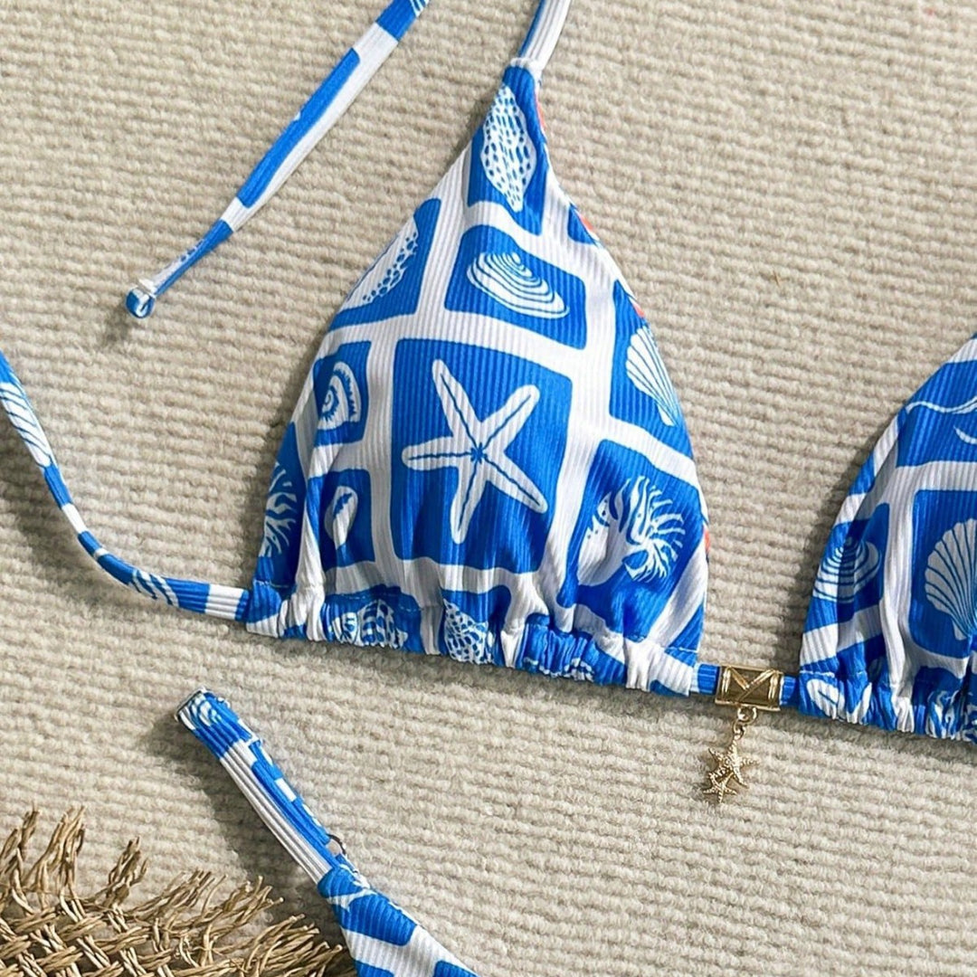Damen Triangel-Bikini mit maritimem Design Echo Archiv