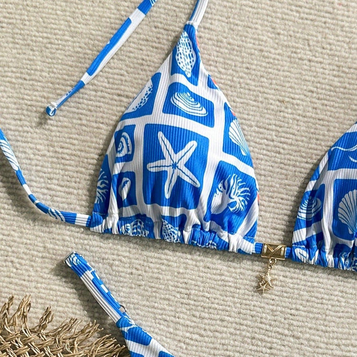 Damen Triangel-Bikini mit maritimem Design Echo Archiv
