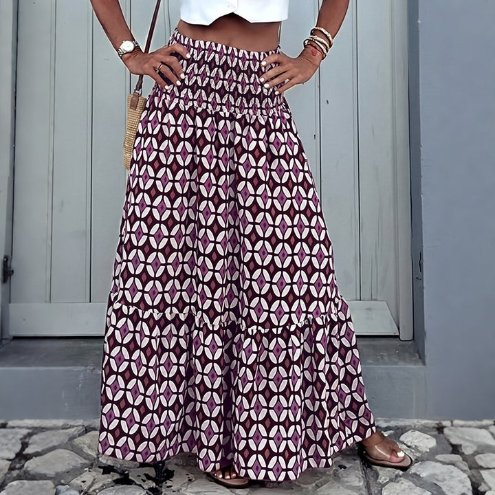 Damen Eleganter Maxirock im Ethno-Design Echo Archiv
