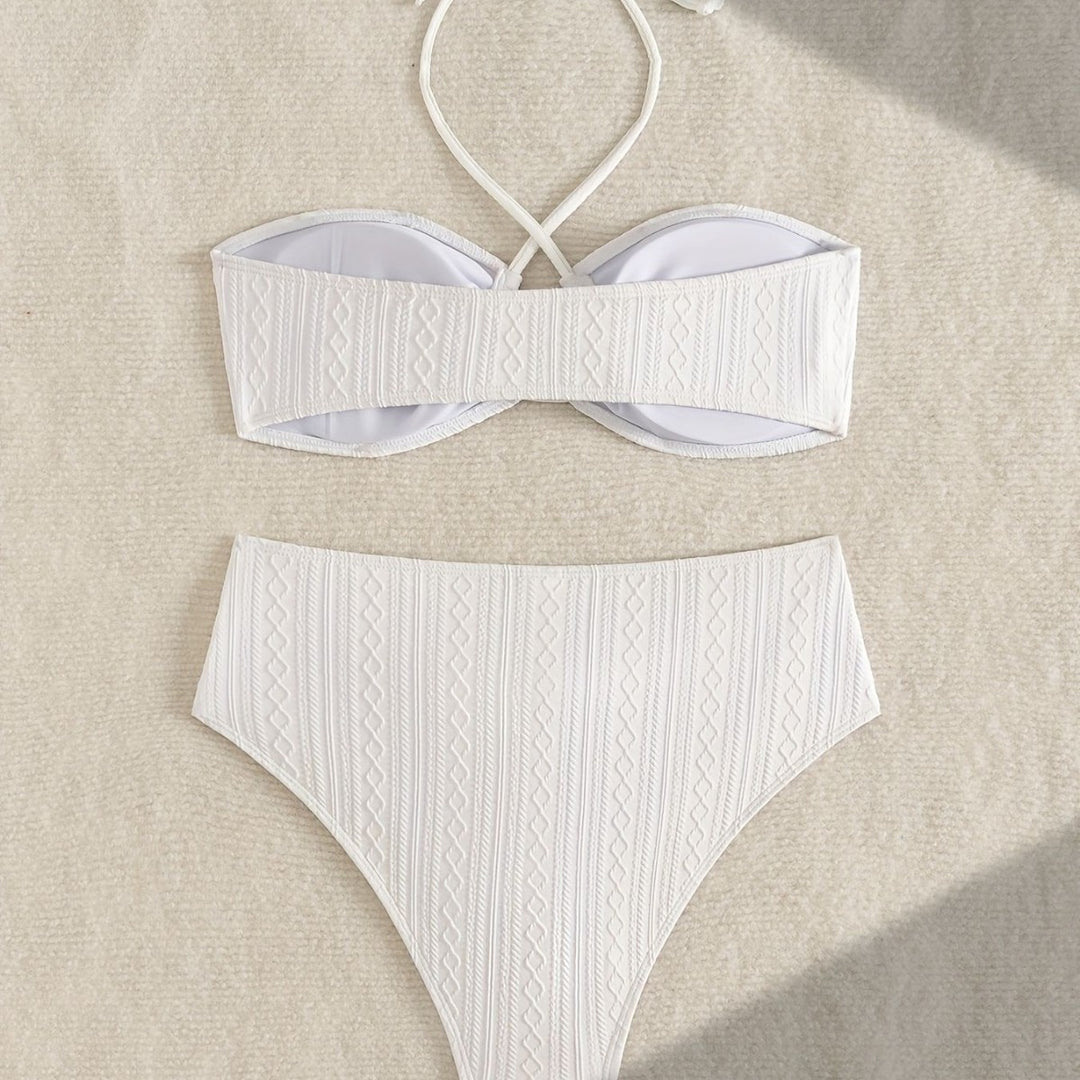 Damen Zweiteiler Bikinis mit Hochgeschnittenem Bund Echo Archiv