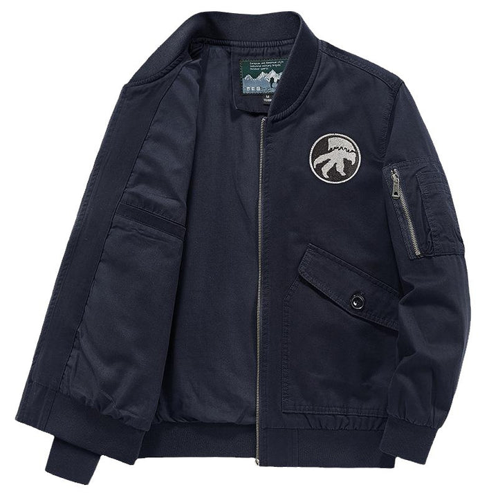 Herren Leichte Flight-Bomberjacke im Utility-Canvas mit Ärmeltasche und aufgesetzten Klappentaschen Echoarchiv