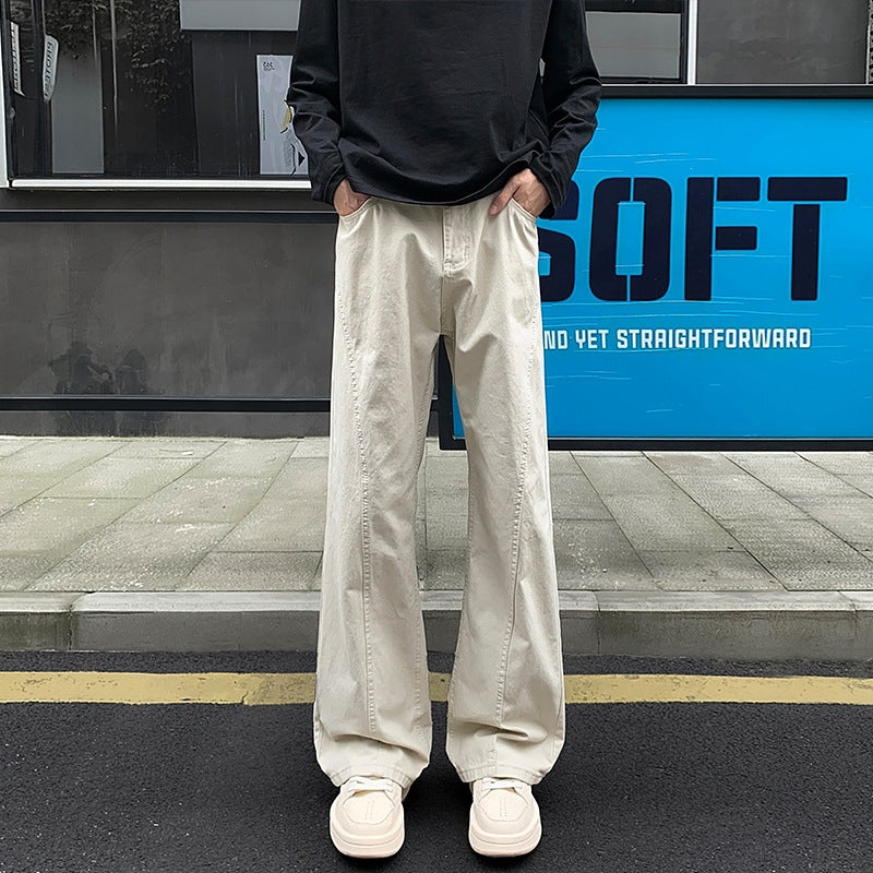 Herren Weit geschnittene Canvas-Hose mit extra weitem Bein und tiefem Schritt Echo Archiv