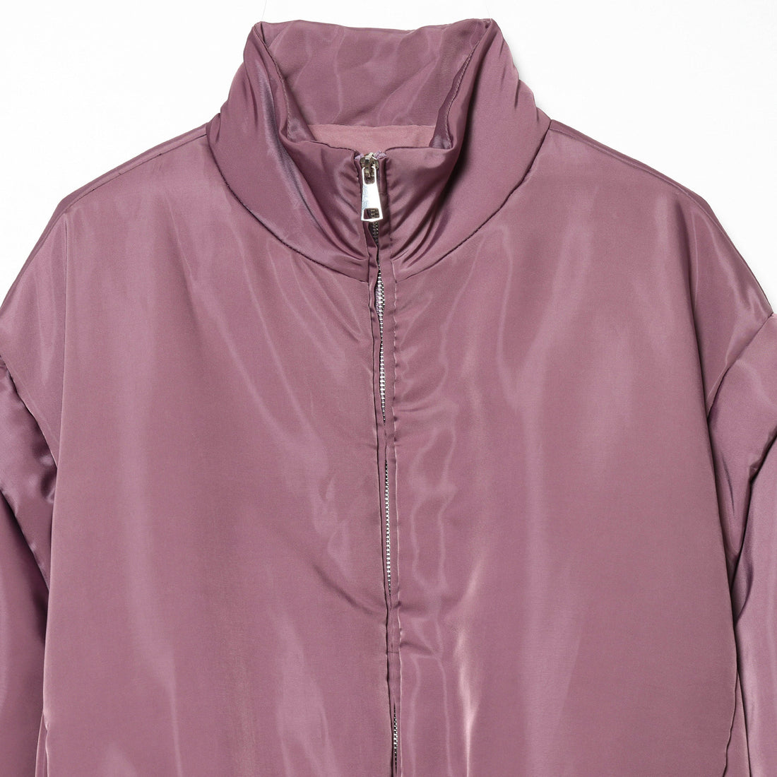 Damen Kurze gesteppte Cropped-Übergangsjacke mit Stehkragen, wattierter Fütterung und elastischem Saum Echoarchiv