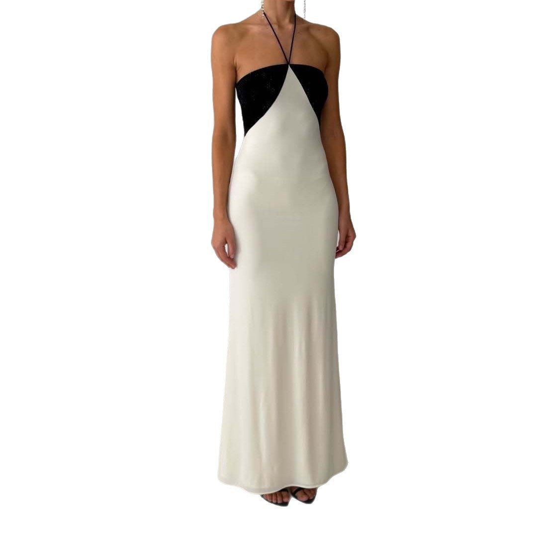 Damen Elegantes Abendkleid mit schimmerndem Oberteil und schmalem Schnitt Echo Archiv